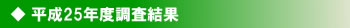 平成25年度調査結果