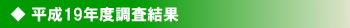 平成19年度調査結果