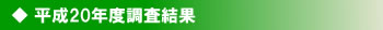 平成20年度調査結果