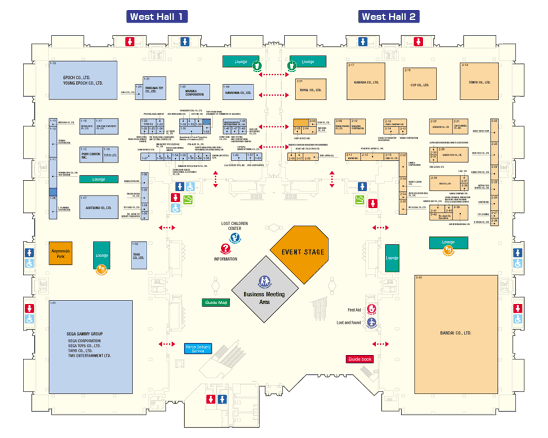 tokyo toy show 2007 West the first floor meeting place map