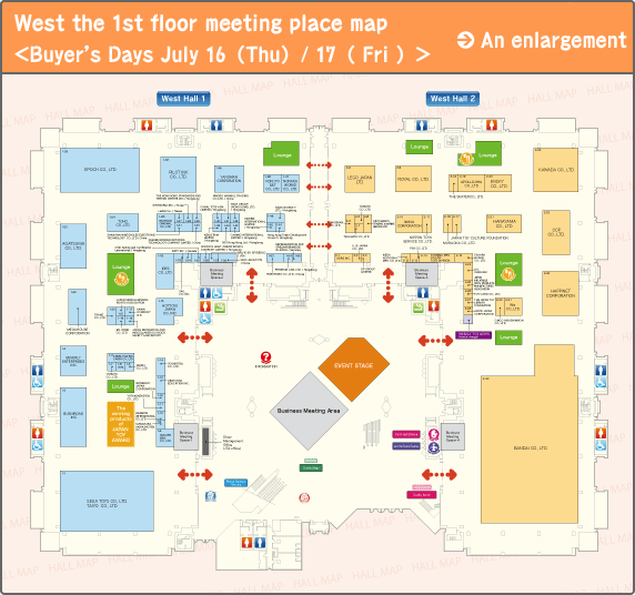 West the first floor meeting place map