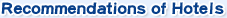 Recommendations of Hotels
