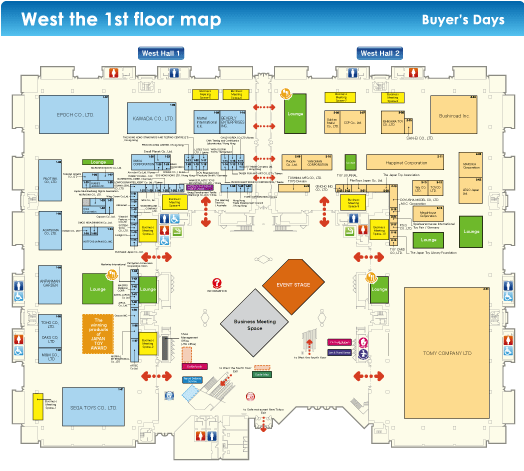 West the 1st floor  meeting place map Buyer's Days