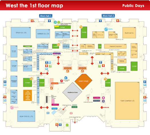 West the 1st floor  meeting place map Public Days