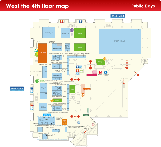 West the 4st floor meeting place map Public Days